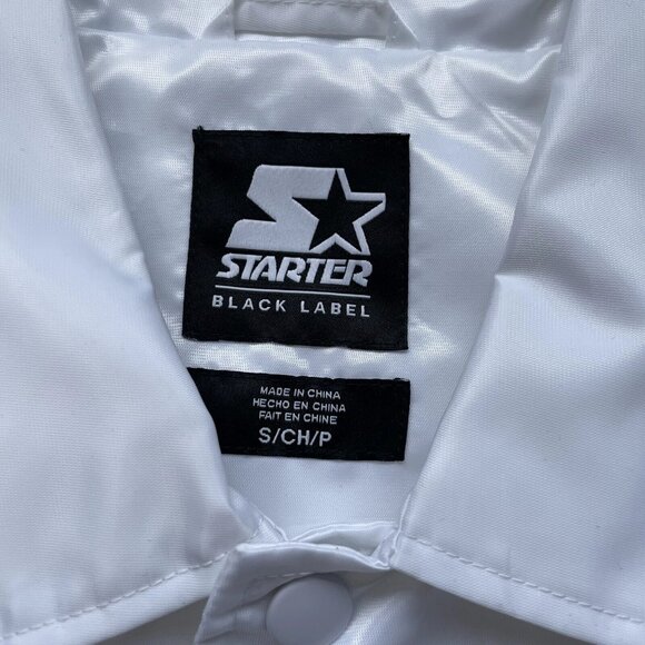 [S] STARTER CHICAGO CUBS BLACK LABEL Jacket Cheetah Print Logo Snap Buttons - Picture 10 of 10